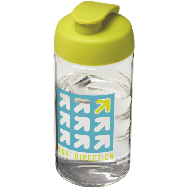 H2O Active® Bop 500 ml Sportflasche mit Klappdeckel - transparent - Logo 1