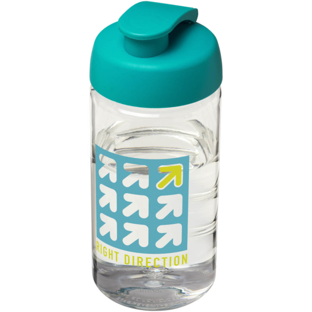 H2O Active® Bop 500 ml Sportflasche mit Klappdeckel - transparent - Logo 1