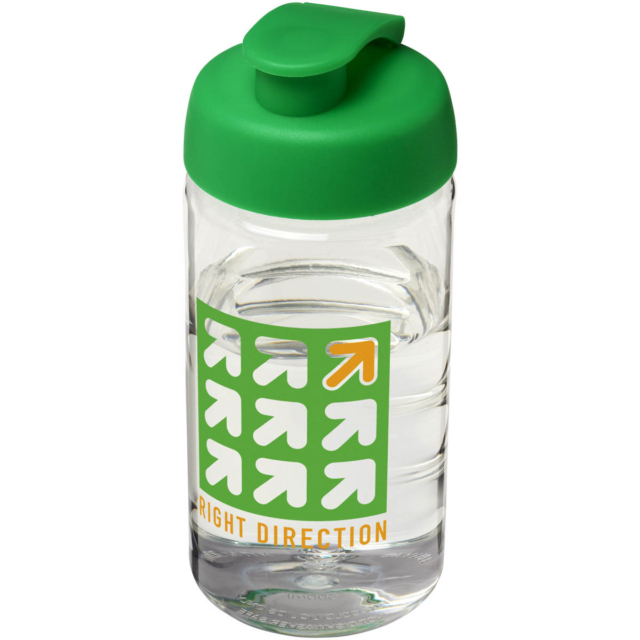 H2O Active® Bop 500 ml Sportflasche mit Klappdeckel - transparent - Logo 1