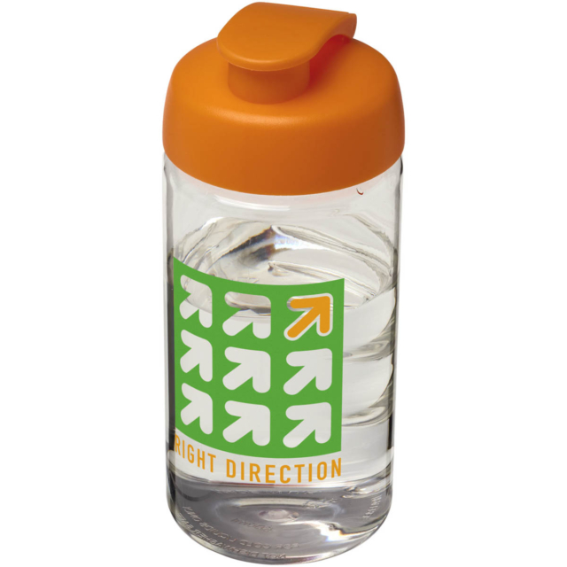 H2O Active® Bop 500 ml Sportflasche mit Klappdeckel - transparent - Logo 1