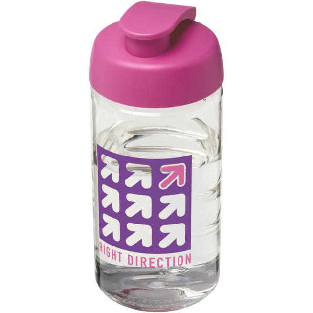 H2O Active® Bop 500 ml Sportflasche mit Klappdeckel - transparent - Logo 1