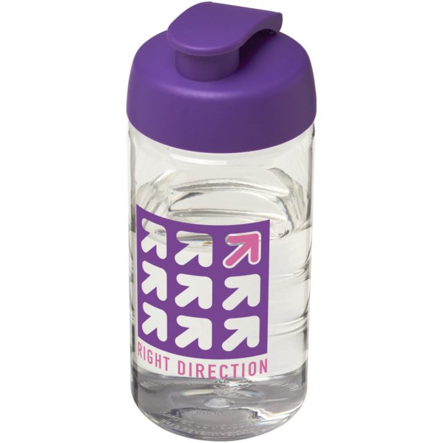 H2O Active® Bop 500 ml Sportflasche mit Klappdeckel - transparent - Logo 1