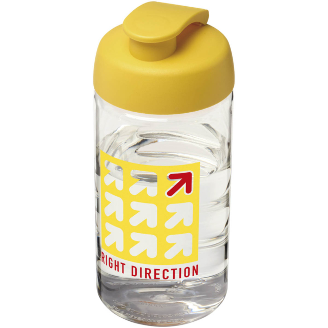 H2O Active® Bop 500 ml Sportflasche mit Klappdeckel - transparent - Logo 1