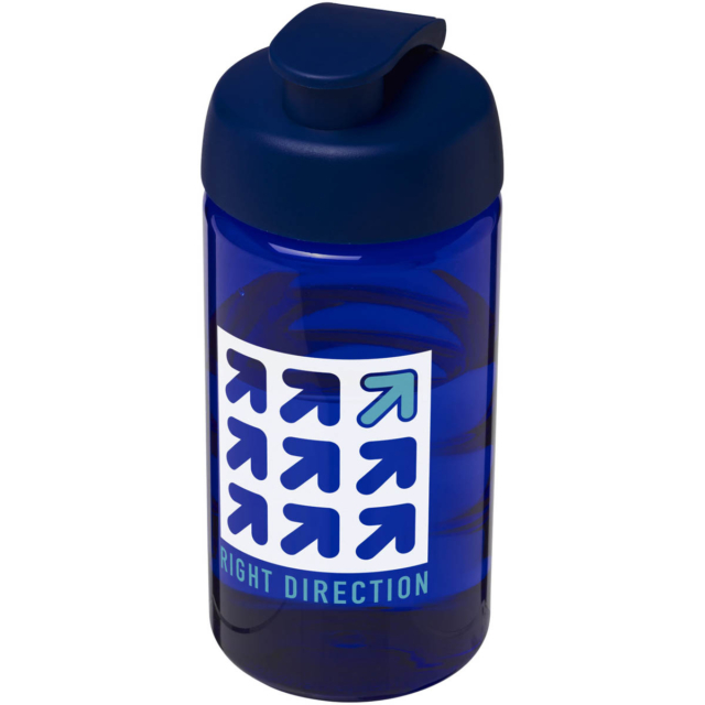 H2O Active® Bop 500 ml Sportflasche mit Klappdeckel - blau - Logo 1