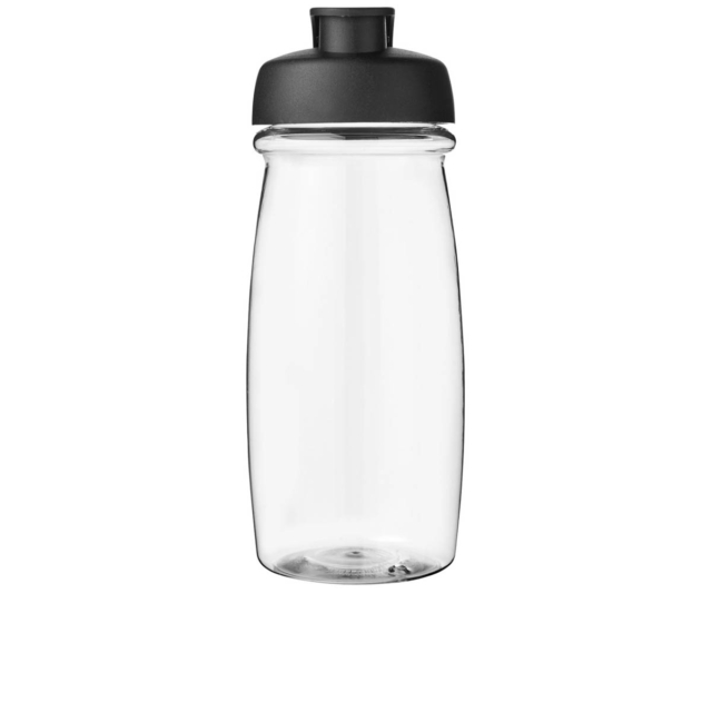 H2O Active® Pulse 600 ml Sportflasche mit Klappdeckel - transparent - Vorderseite