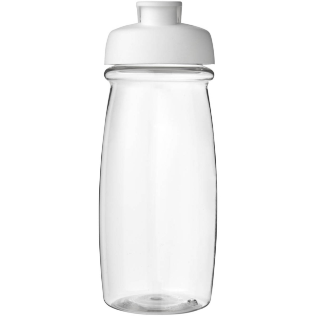 H2O Active® Pulse 600 ml Sportflasche mit Klappdeckel - transparent - Vorderseite