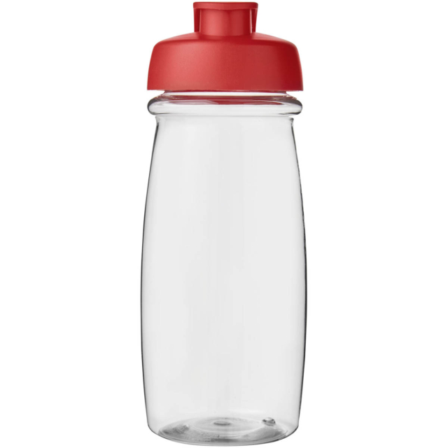 H2O Active® Pulse 600 ml Sportflasche mit Klappdeckel - transparent - Vorderseite