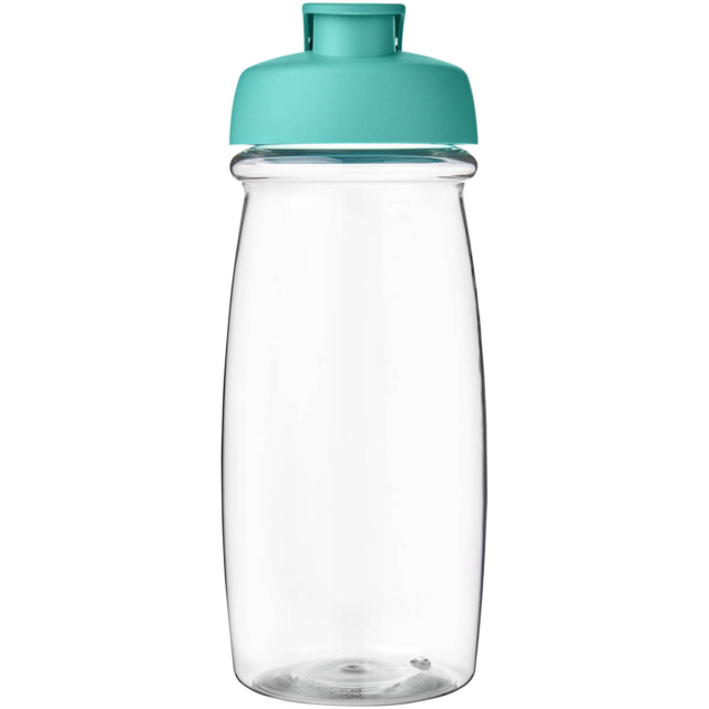 H2O Active® Pulse 600 ml Sportflasche mit Klappdeckel - transparent - Vorderseite