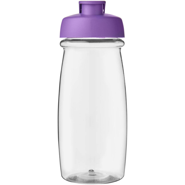 H2O Active® Pulse 600 ml Sportflasche mit Klappdeckel - transparent - Vorderseite