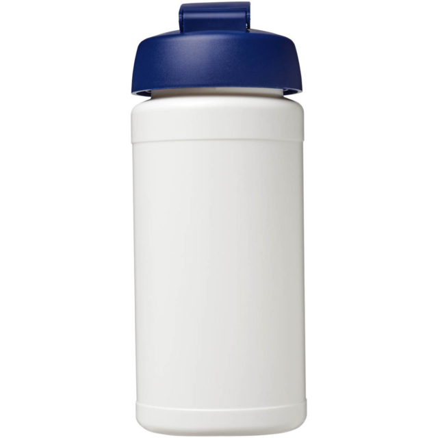 Baseline® Plus 500 ml Sportflasche mit Klappdeckel - weiss - Rückseite