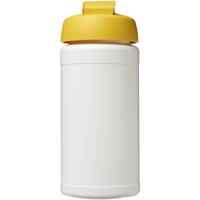 Baseline® Plus 500 ml Sportflasche mit Klappdeckel - weiss - Rückseite