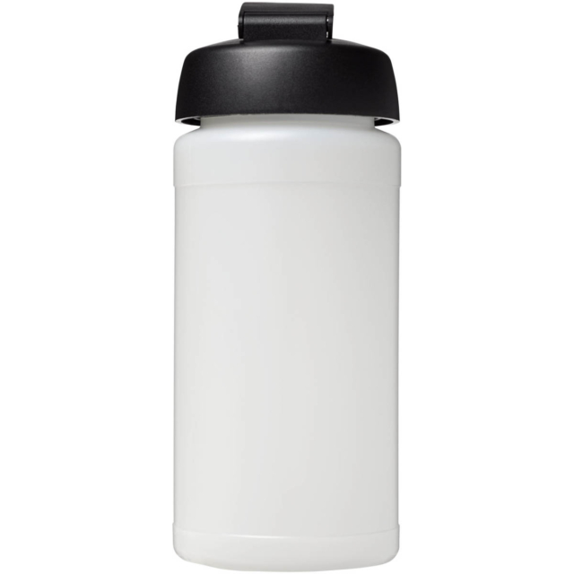 Baseline® Plus 500 ml Sportflasche mit Klappdeckel - transparent - Rückseite