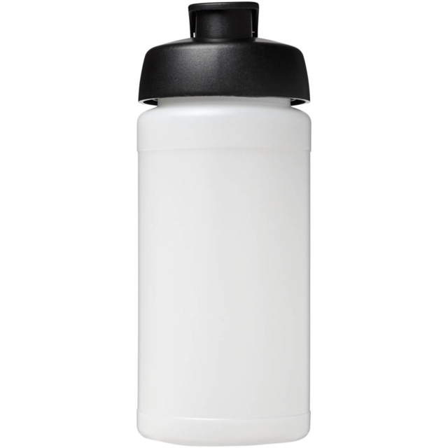 Baseline® Plus 500 ml Sportflasche mit Klappdeckel - transparent - Vorderseite