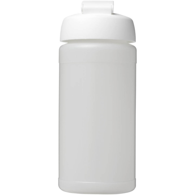 Baseline® Plus 500 ml Sportflasche mit Klappdeckel - transparent - Rückseite