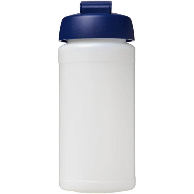 Baseline® Plus 500 ml Sportflasche mit Klappdeckel - transparent - Rückseite