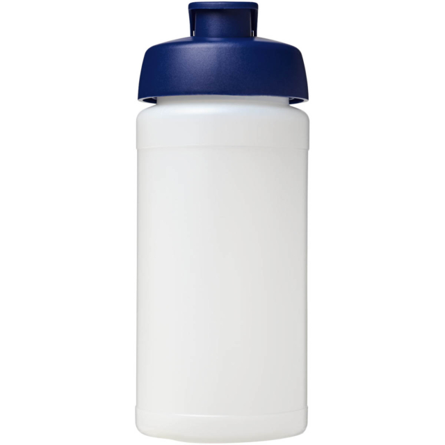 Baseline® Plus 500 ml Sportflasche mit Klappdeckel - transparent - Vorderseite