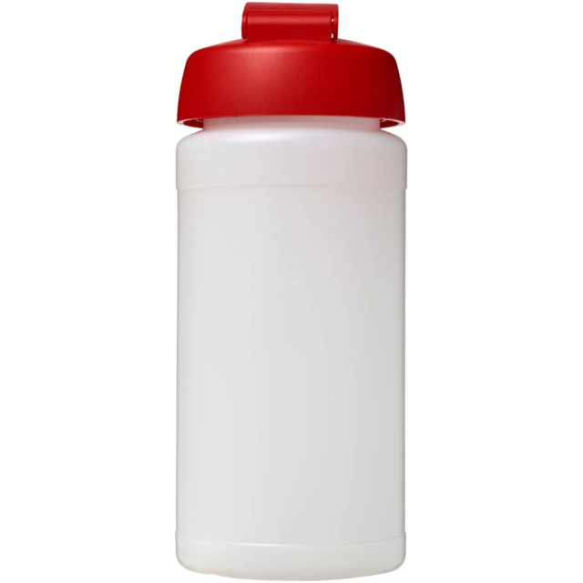 Baseline® Plus 500 ml Sportflasche mit Klappdeckel - transparent - Rückseite