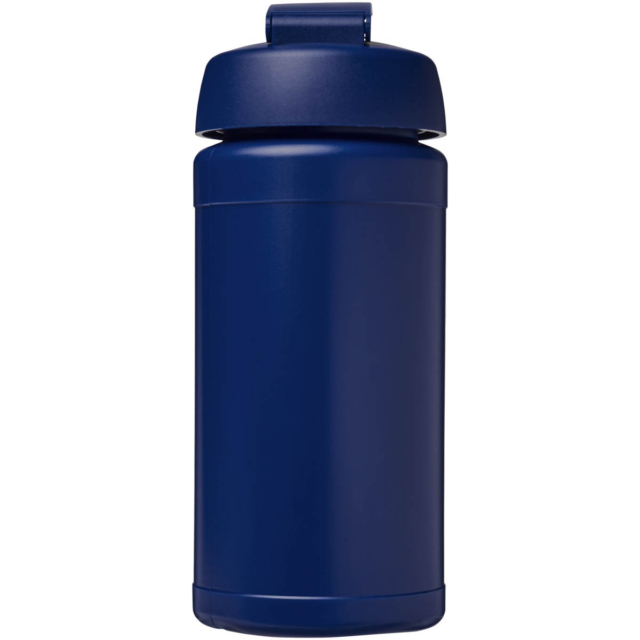 Baseline® Plus 500 ml Sportflasche mit Klappdeckel - blau - Rückseite