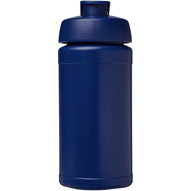 Baseline® Plus 500 ml Sportflasche mit Klappdeckel - blau - Vorderseite