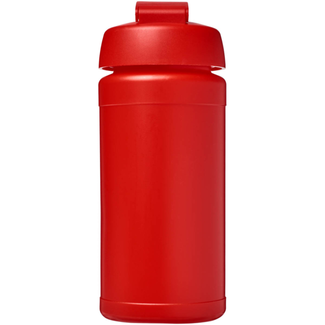 Baseline® Plus 500 ml Sportflasche mit Klappdeckel - rot - Rückseite