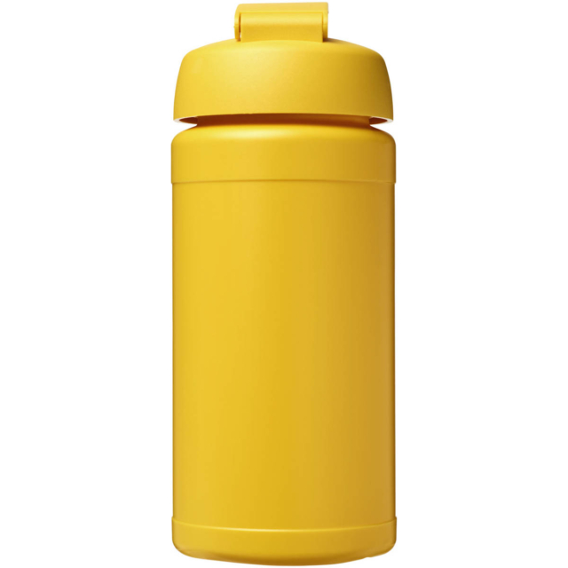 Baseline® Plus 500 ml Sportflasche mit Klappdeckel - gelb - Rückseite