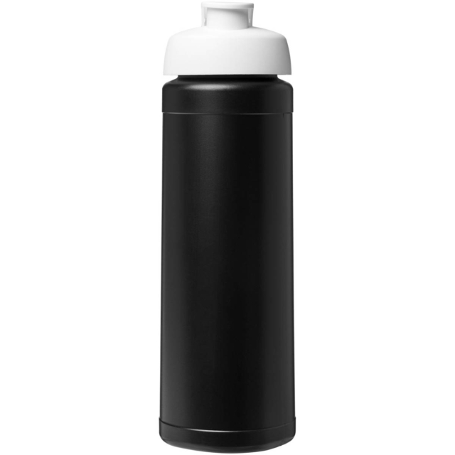 Baseline® Plus 750 ml Flasche mit Klappdeckel - schwarz - Vorderseite