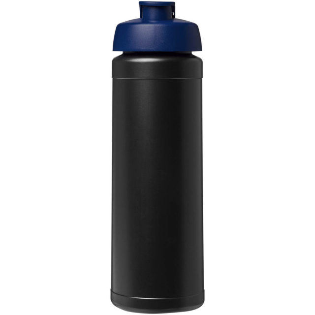 Baseline® Plus 750 ml Flasche mit Klappdeckel - schwarz - Vorderseite