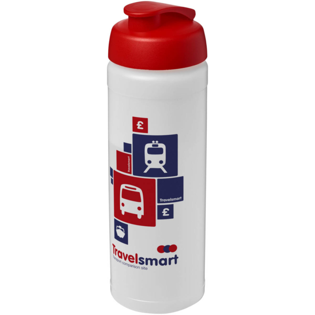 Baseline® Plus 750 ml Flasche mit Klappdeckel - transparent - Logo 1