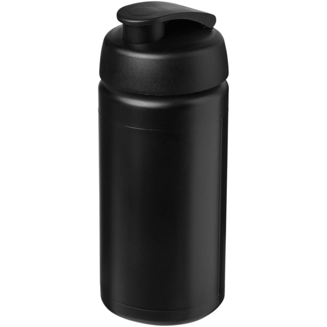 Baseline® Plus grip 500 ml Sportflasche mit Klappdeckel - schwarz - Hauptfoto