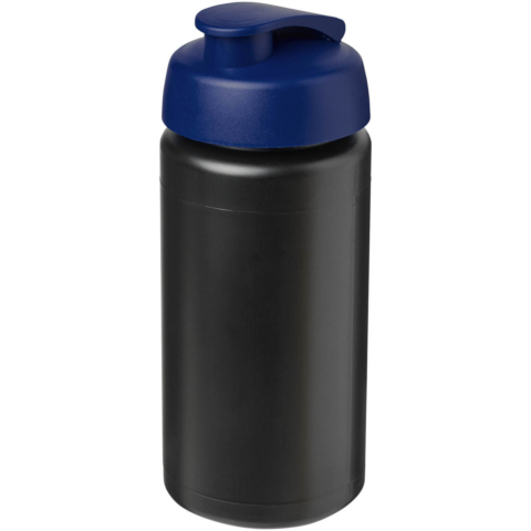 Baseline® Plus grip 500 ml Sportflasche mit Klappdeckel - schwarz - Hauptfoto