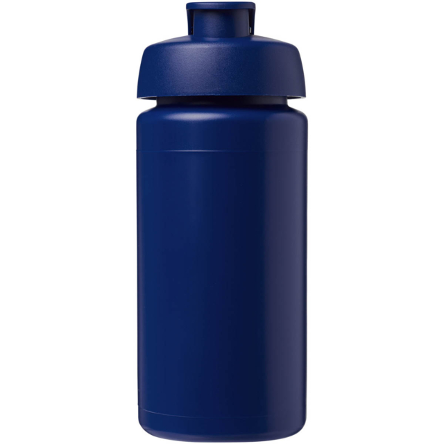 Baseline® Plus grip 500 ml Sportflasche mit Klappdeckel - blau - Vorderseite