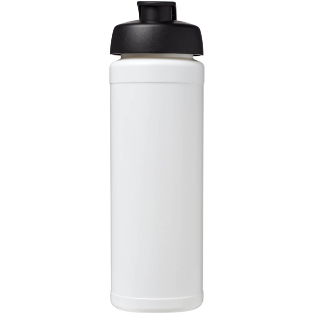 Baseline® Plus grip 750 ml Sportflasche mit Klappdeckel - weiss - Vorderseite