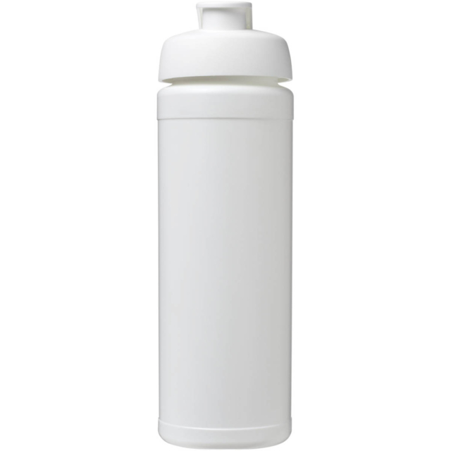 Baseline® Plus grip 750 ml Sportflasche mit Klappdeckel - weiss - Vorderseite