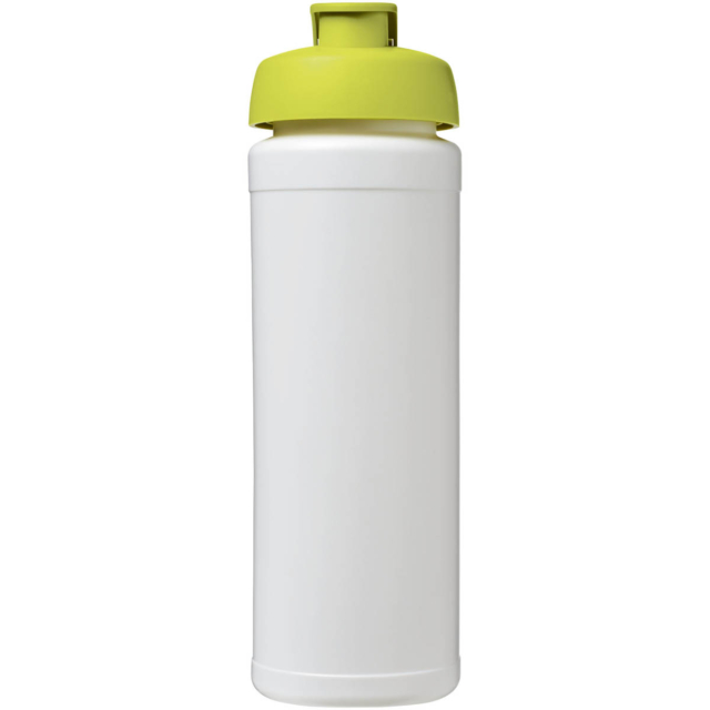 Baseline® Plus grip 750 ml Sportflasche mit Klappdeckel - weiss - Vorderseite