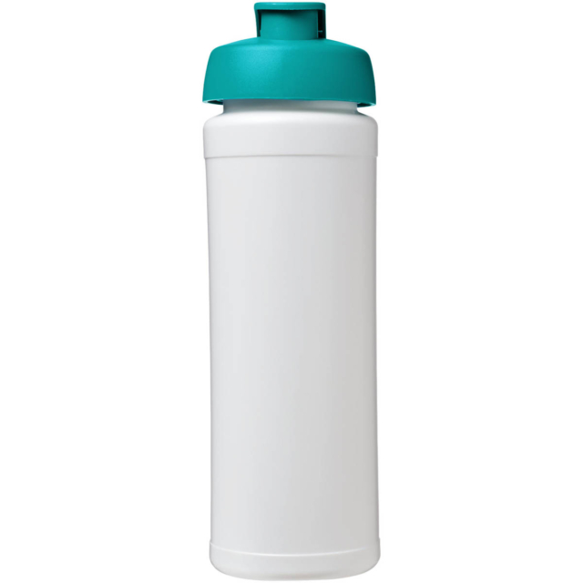 Baseline® Plus grip 750 ml Sportflasche mit Klappdeckel - weiss - Vorderseite