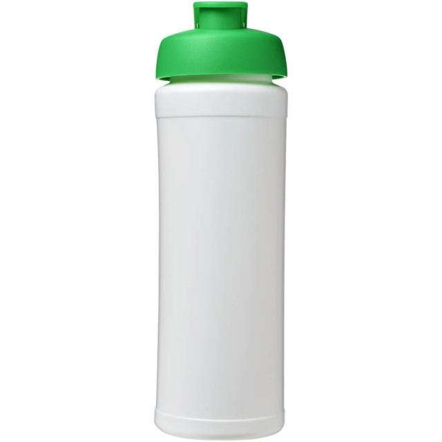 Baseline® Plus grip 750 ml Sportflasche mit Klappdeckel - weiss - Vorderseite