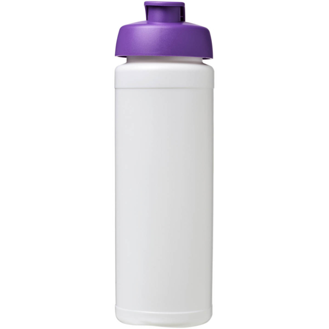 Baseline® Plus grip 750 ml Sportflasche mit Klappdeckel - weiss - Vorderseite