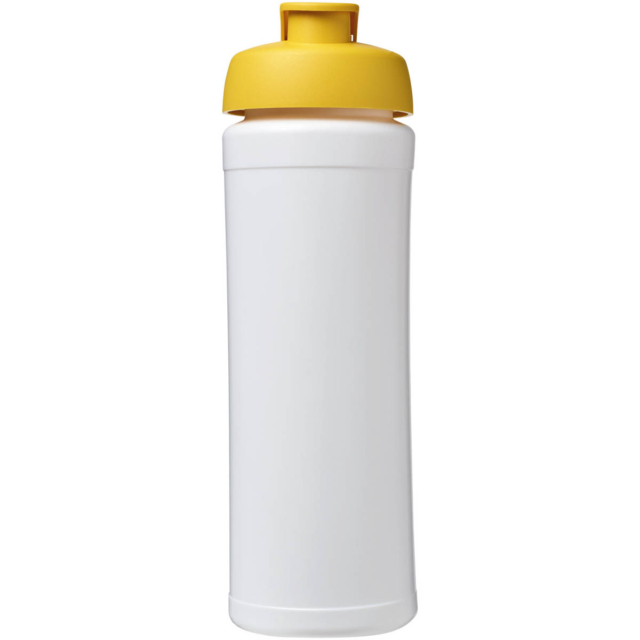 Baseline® Plus grip 750 ml Sportflasche mit Klappdeckel - weiss - Vorderseite