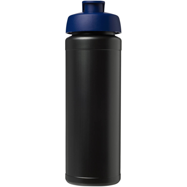 Baseline® Plus grip 750 ml Sportflasche mit Klappdeckel - schwarz - Vorderseite