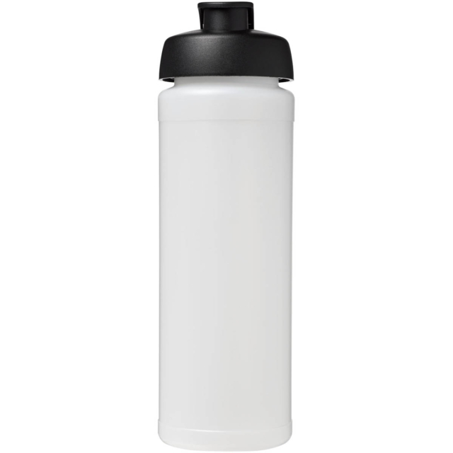 Baseline® Plus grip 750 ml Sportflasche mit Klappdeckel - transparent - Vorderseite