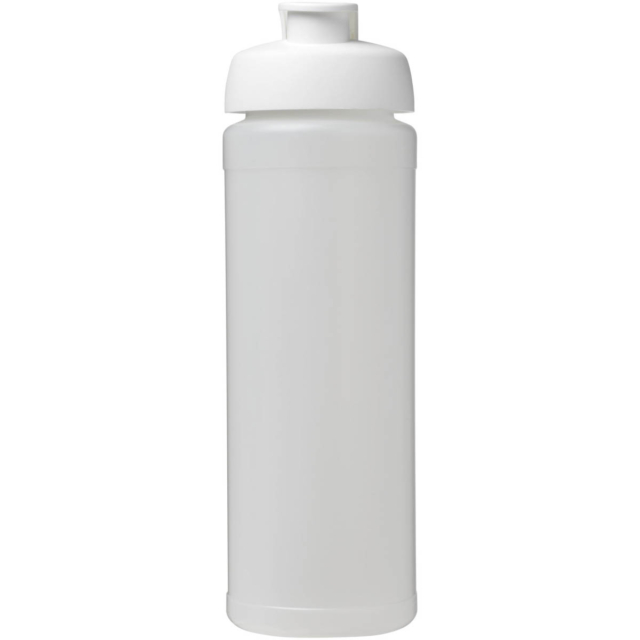 Baseline® Plus grip 750 ml Sportflasche mit Klappdeckel - transparent - Vorderseite