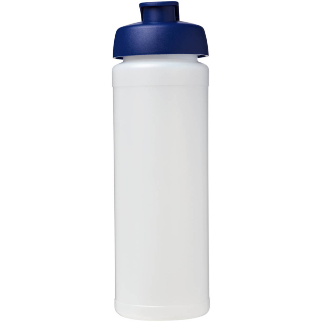 Baseline® Plus grip 750 ml Sportflasche mit Klappdeckel - transparent - Vorderseite