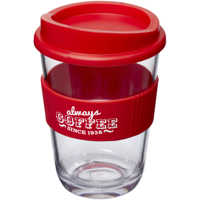 Americano® Cortado 300 ml Becher mit Griff - rot - Logo 1