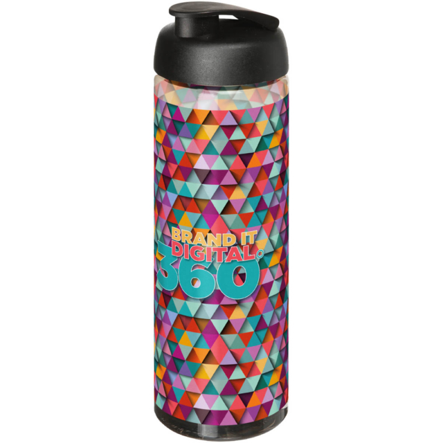 H2O Active® Vibe 850 ml Sportflasche mit Klappdeckel - charcoal - Logo 1