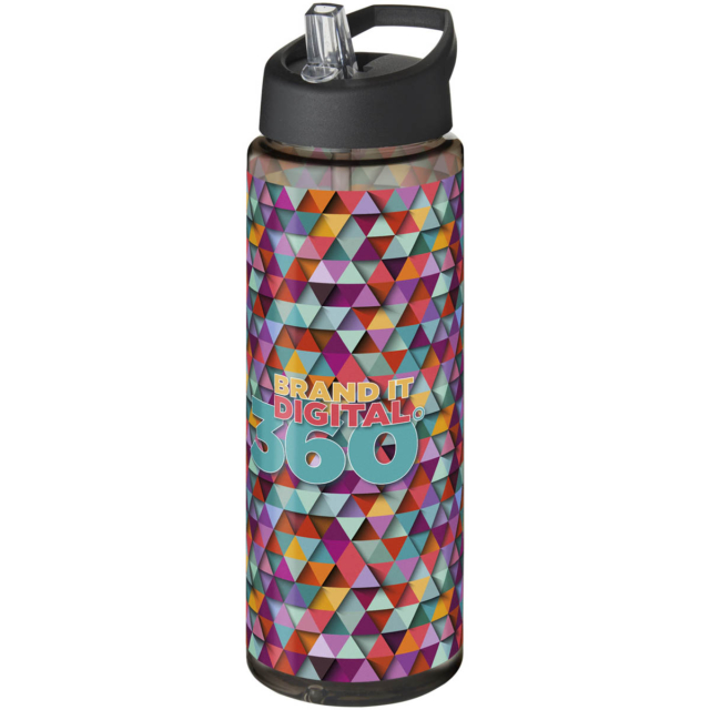 H2O Active® Vibe 850 ml Sportflasche mit Ausgussdeckel - charcoal - Logo 1