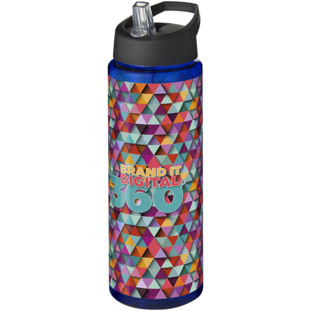 H2O Active® Vibe 850 ml Sportflasche mit Ausgussdeckel - blau - Logo 1