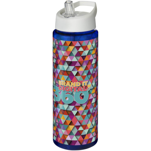 H2O Active® Vibe 850 ml Sportflasche mit Ausgussdeckel - blau - Logo 1