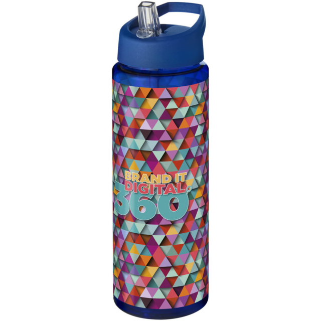 H2O Active® Vibe 850 ml Sportflasche mit Ausgussdeckel - blau - Logo 1