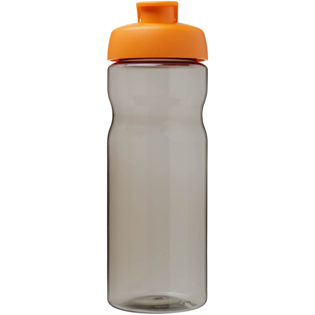 H2O Active® Eco Base 650 ml Sportflasche mit Klappdeckel - kohle - Vorderseite