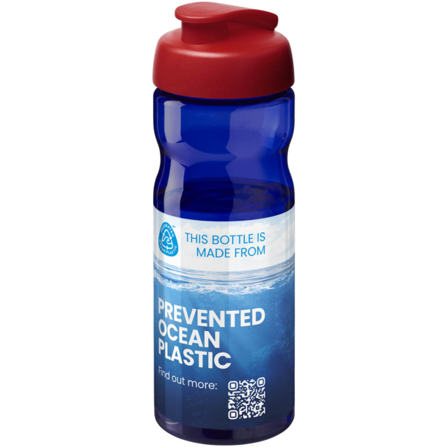 H2O Active® Eco Base 650 ml Sportflasche mit Klappdeckel - royalblau - Logo 1